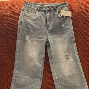 Women's Light Blue Straight Leg Jeans